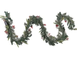 Outlet Beliani Festone di Natale LED PAIMIO Verde Bianco Verde