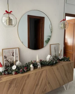 Outlet Beliani Festone di Natale LED PAIMIO Verde Bianco Verde