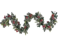 Outlet Beliani Festone di Natale LED PAIMIO Verde Bianco Verde