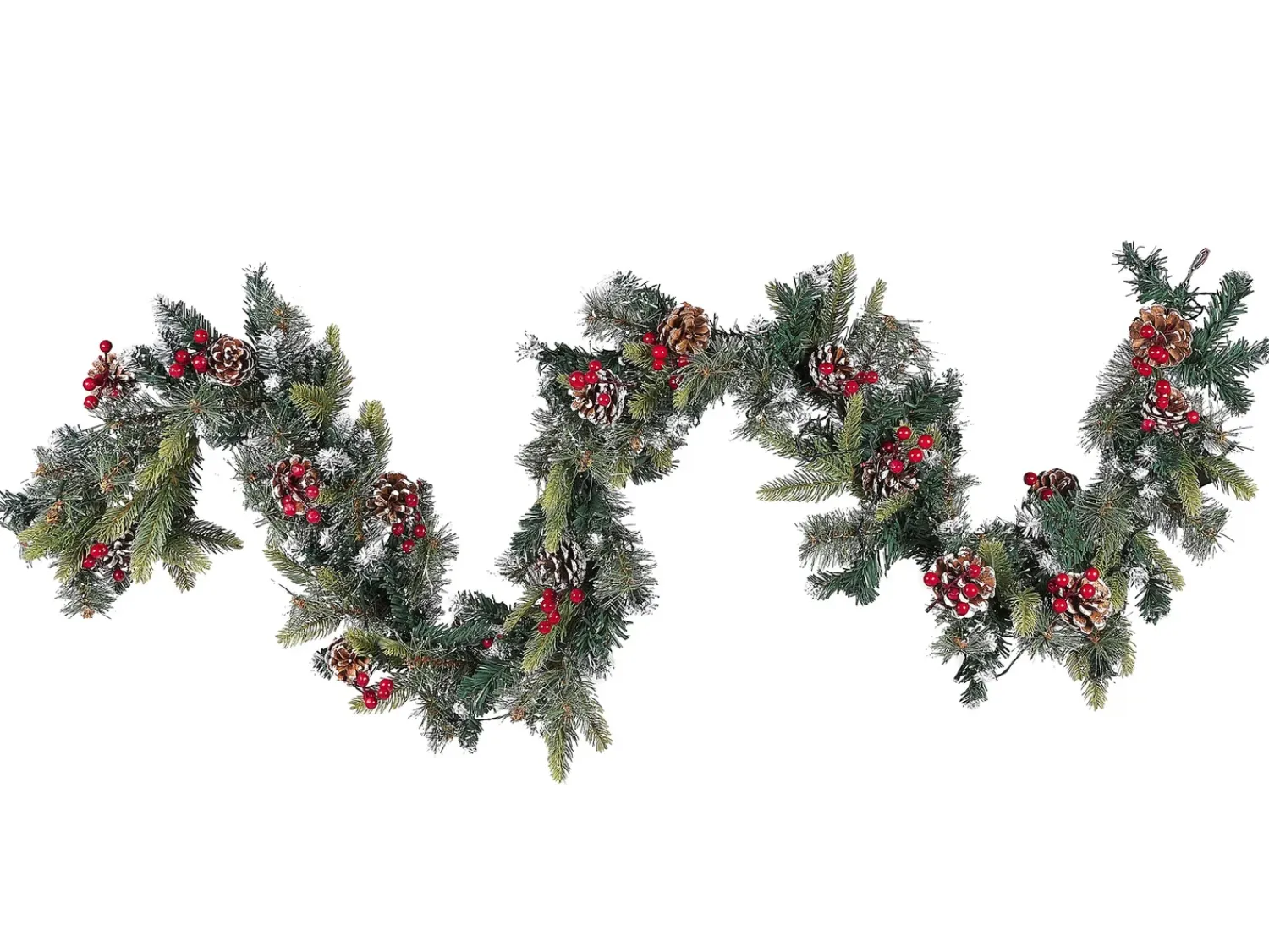 Outlet Beliani Festone di Natale LED PAIMIO Verde Bianco Verde