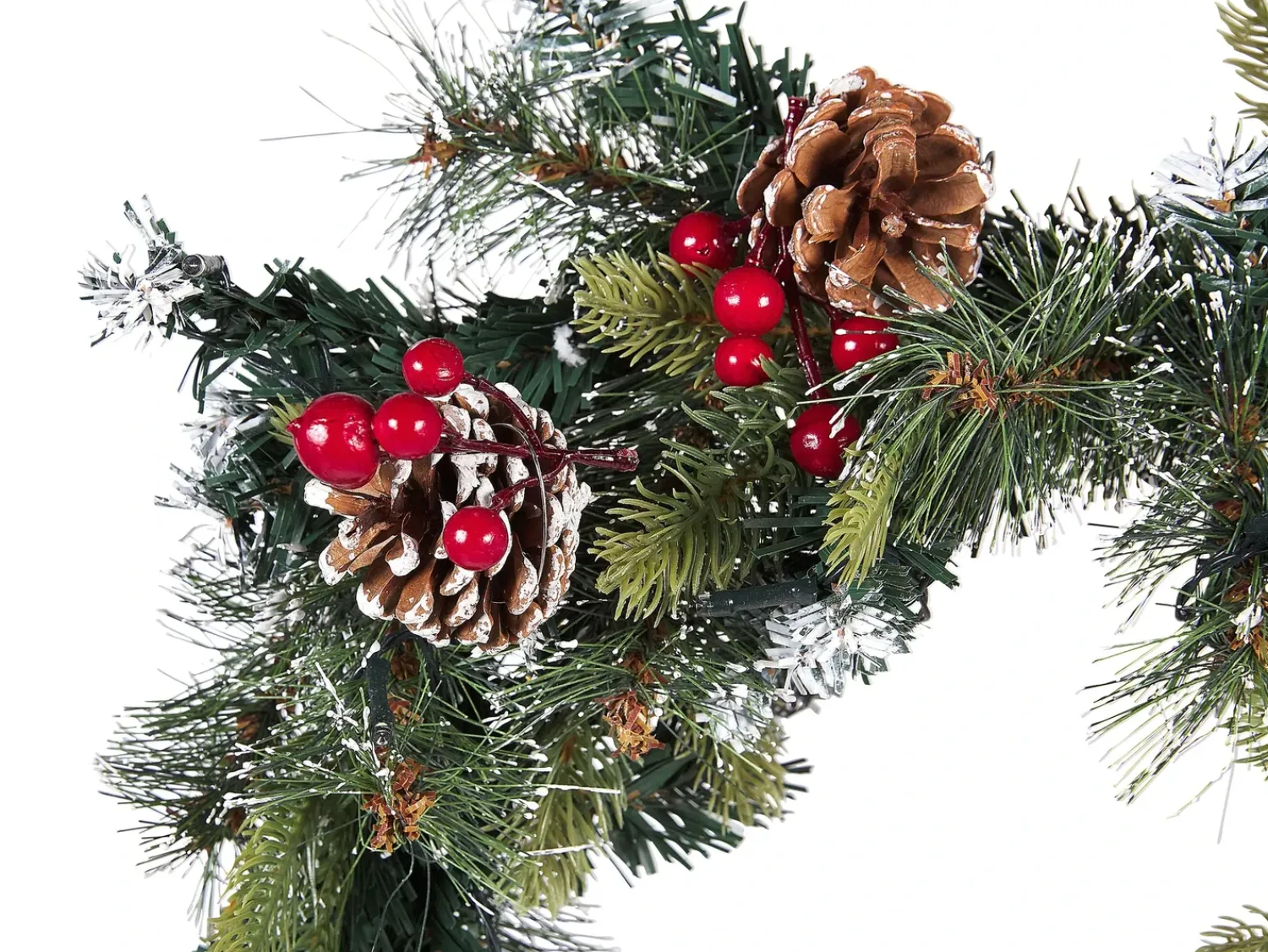 Outlet Beliani Festone di Natale LED PAIMIO Verde Bianco Verde