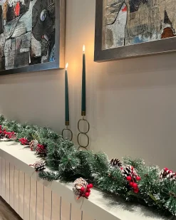 Clearance Beliani Festone di Natale LED PAIMIO Verde Bianco Verde