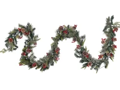 Clearance Beliani Festone di Natale LED PAIMIO Verde Bianco Verde