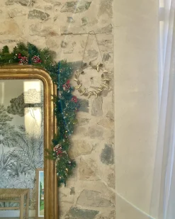 Clearance Beliani Festone di Natale LED PAIMIO Verde Bianco Verde