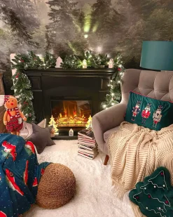 Outlet Beliani Festone di Natale LED WAPTA Verde Bianco Verde