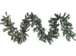 Outlet Beliani Festone di Natale LED WAPTA Verde Bianco Verde