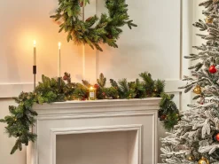 New Beliani Festone di Natale LED WHITEHORN scuro Verde