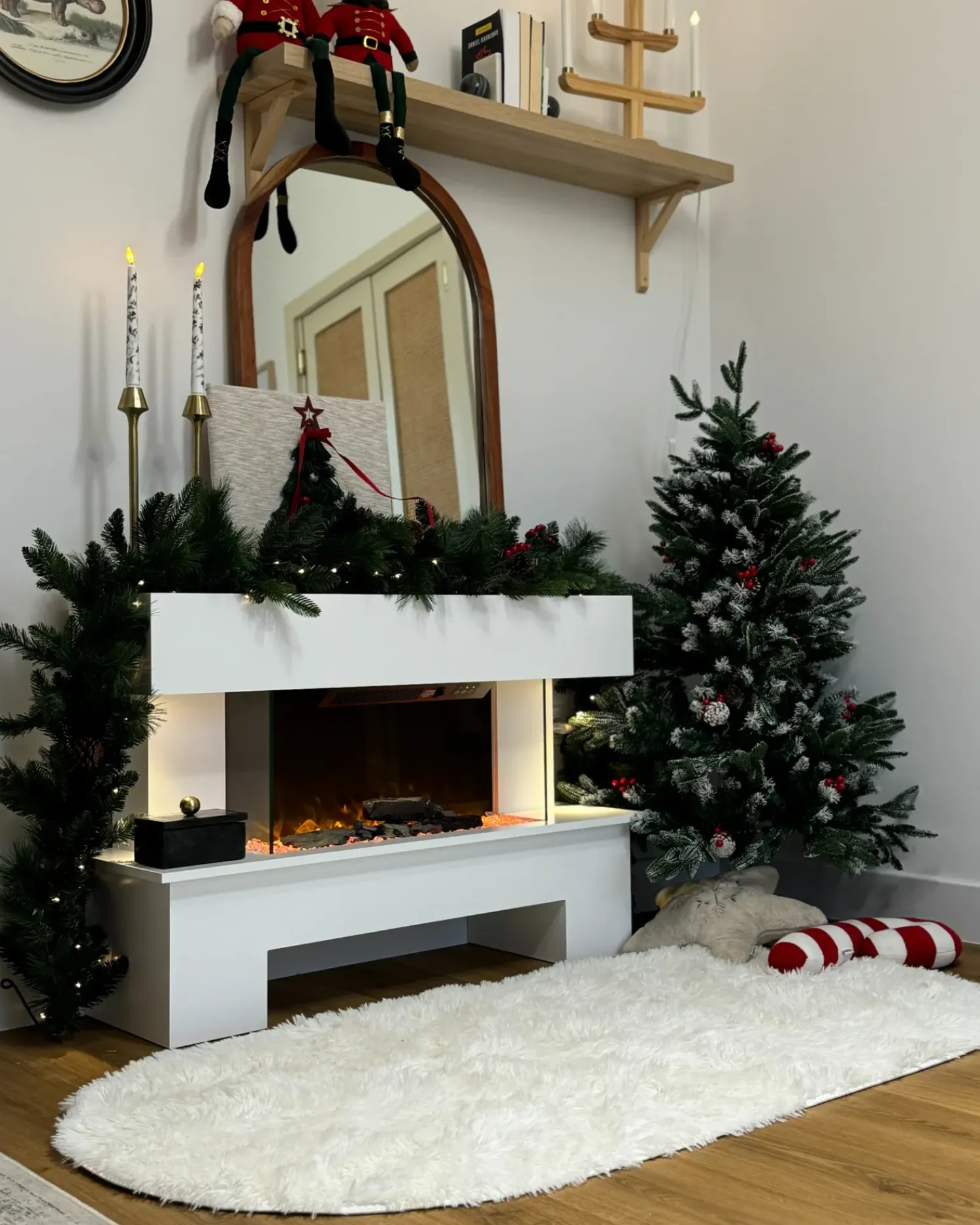 Hot Beliani Festone di Natale LED WHITEHORN scuro Verde
