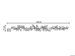 New Beliani Festone di Natale LLEIDA 150 cm Argento Verde Argento