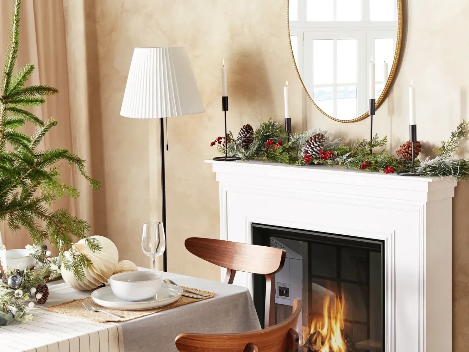 Clearance Beliani Festone di Natale SORIA 150 cm Verde Rosso Verde