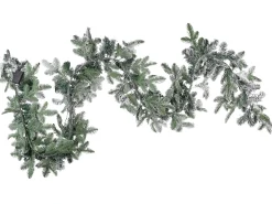 Sale Beliani Festone natalizio innevato LED SUNDO Bianco Bianco Verde