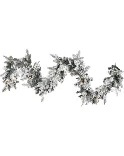 Sale Beliani Festone natalizio innevato LED SUNDO Bianco Bianco Verde