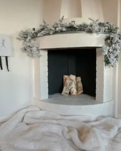 Hot Beliani Festone natalizio innevato LED SUNDO Bianco Bianco Verde
