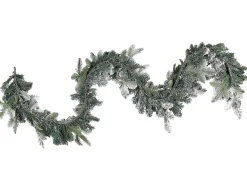 Hot Beliani Festone natalizio innevato LED SUNDO Bianco Bianco Verde