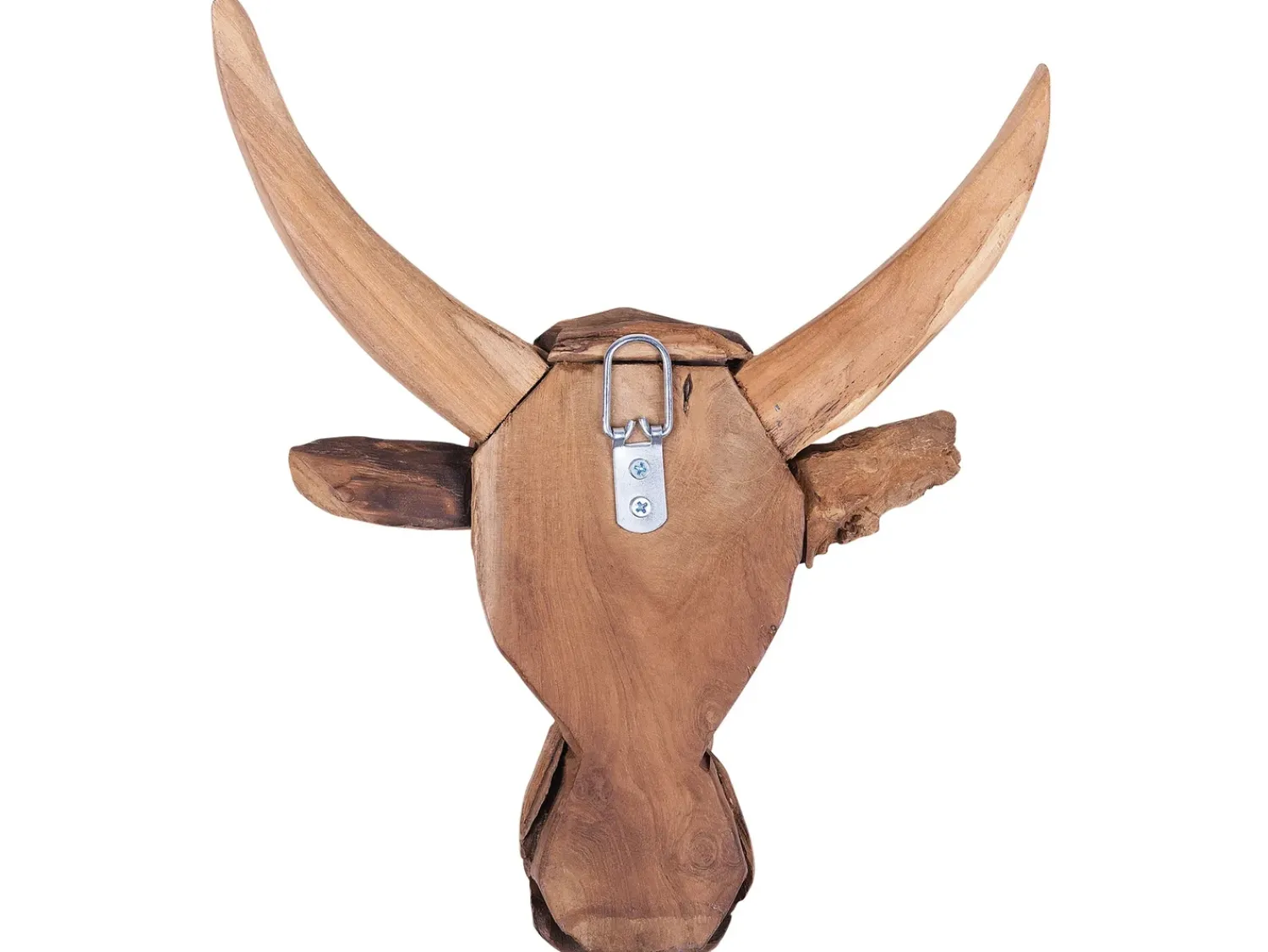 Online Beliani Figura da parete Toro BULL HEAD Legno di teak 34 cm Marrone