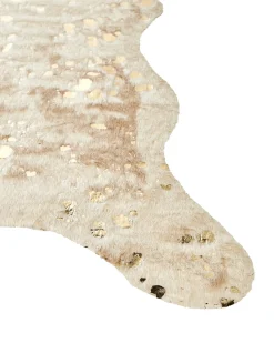 Sale Beliani Finta pelle di mucca BOGONG Beige chiaro 130 x 170 cm Beige Oro