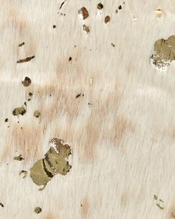 Sale Beliani Finta pelle di mucca BOGONG Beige chiaro 130 x 170 cm Beige Oro