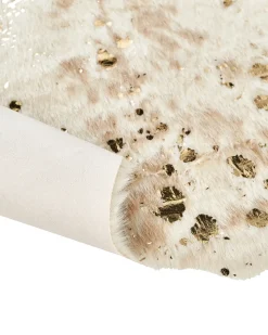 Sale Beliani Finta pelle di mucca BOGONG Beige chiaro 130 x 170 cm Beige Oro