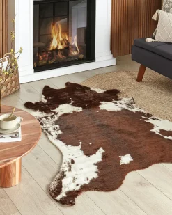 Sale Beliani Finta pelle di mucca BOGONG Marrone scuro 130 x 170 cm Bianco Marrone