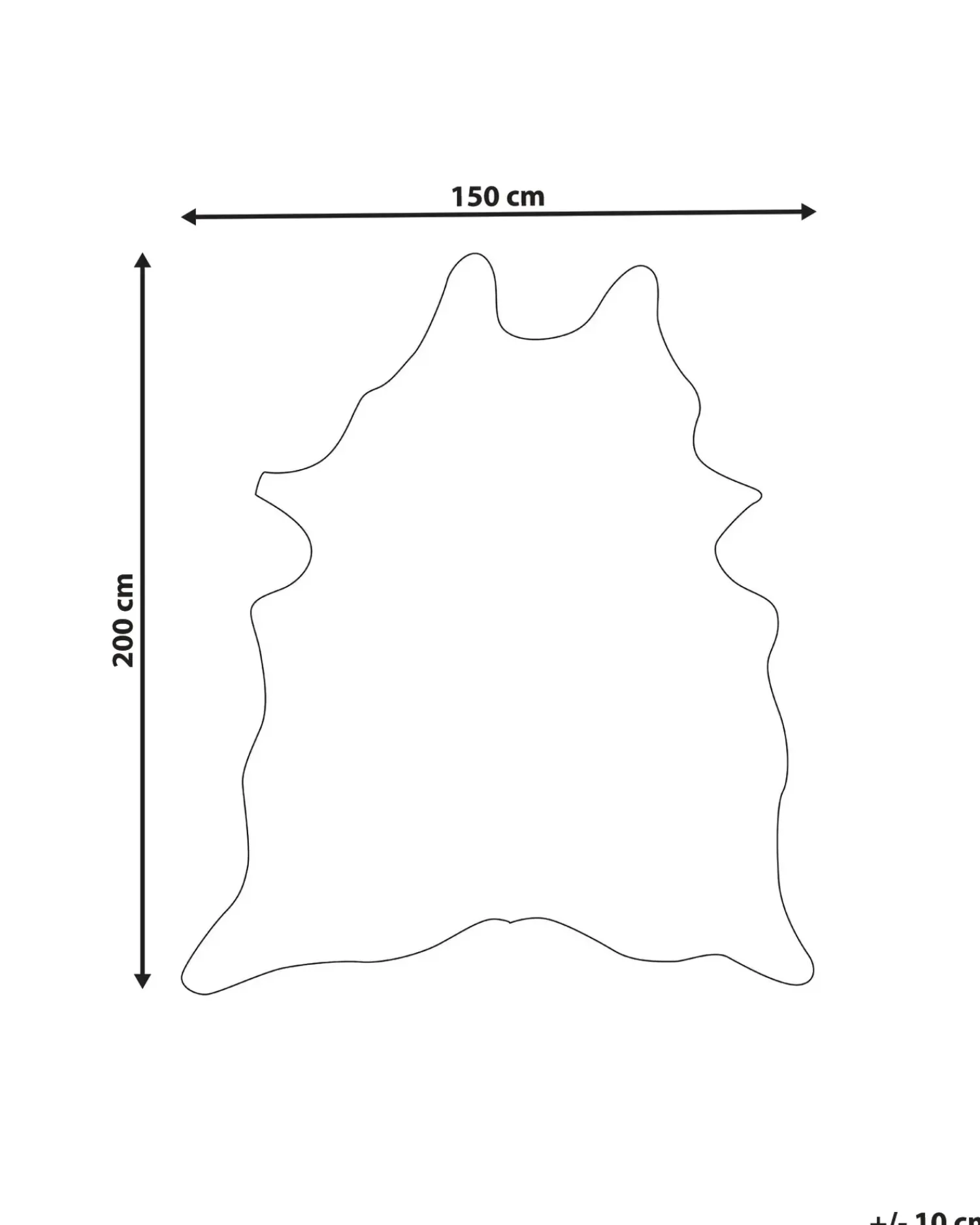 Hot Beliani Finta pelle di mucca BOGONG Marrone 150 x 200 cm Bianco Marrone