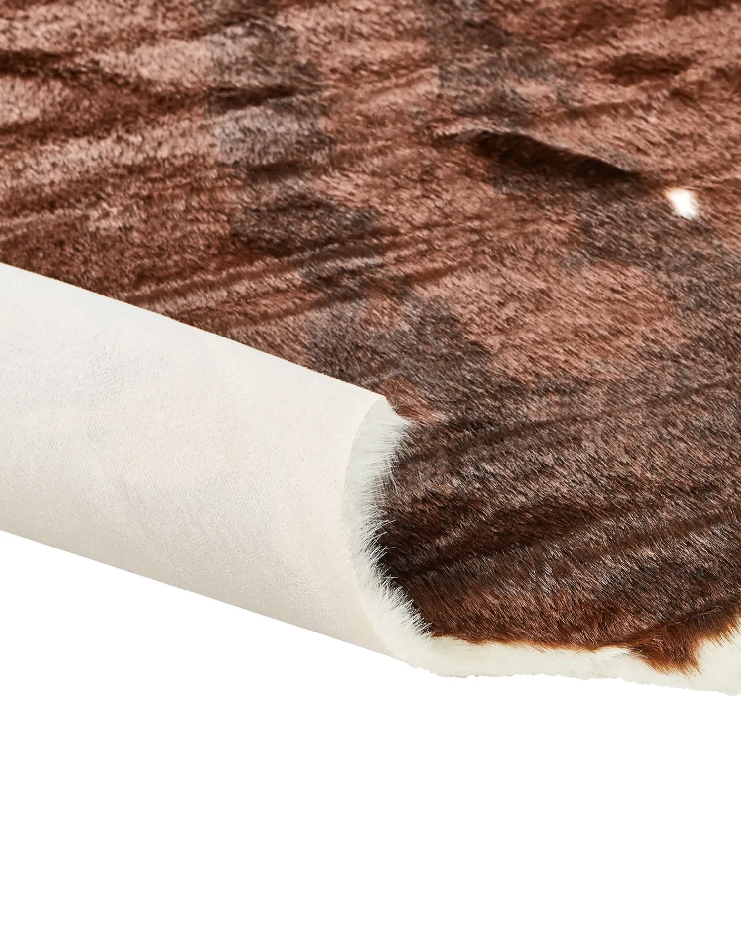 Hot Beliani Finta pelle di mucca BOGONG Marrone 150 x 200 cm Bianco Marrone
