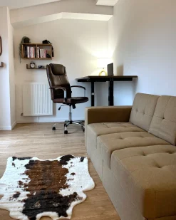 Sale Beliani Finta pelle di mucca NAMBUNG Marrone 60 x 90 cm Bianco Beige Marrone