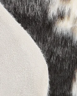 Outlet Beliani Finta pelle di mucca NAMBUNG Nero 60 x 90 cm Bianco Nero