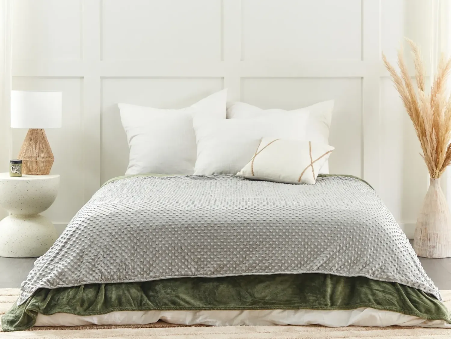 Beliani Fodera per coperta ponderata 1000 CALLISTO 135 x 200 cm chiaro Grigio