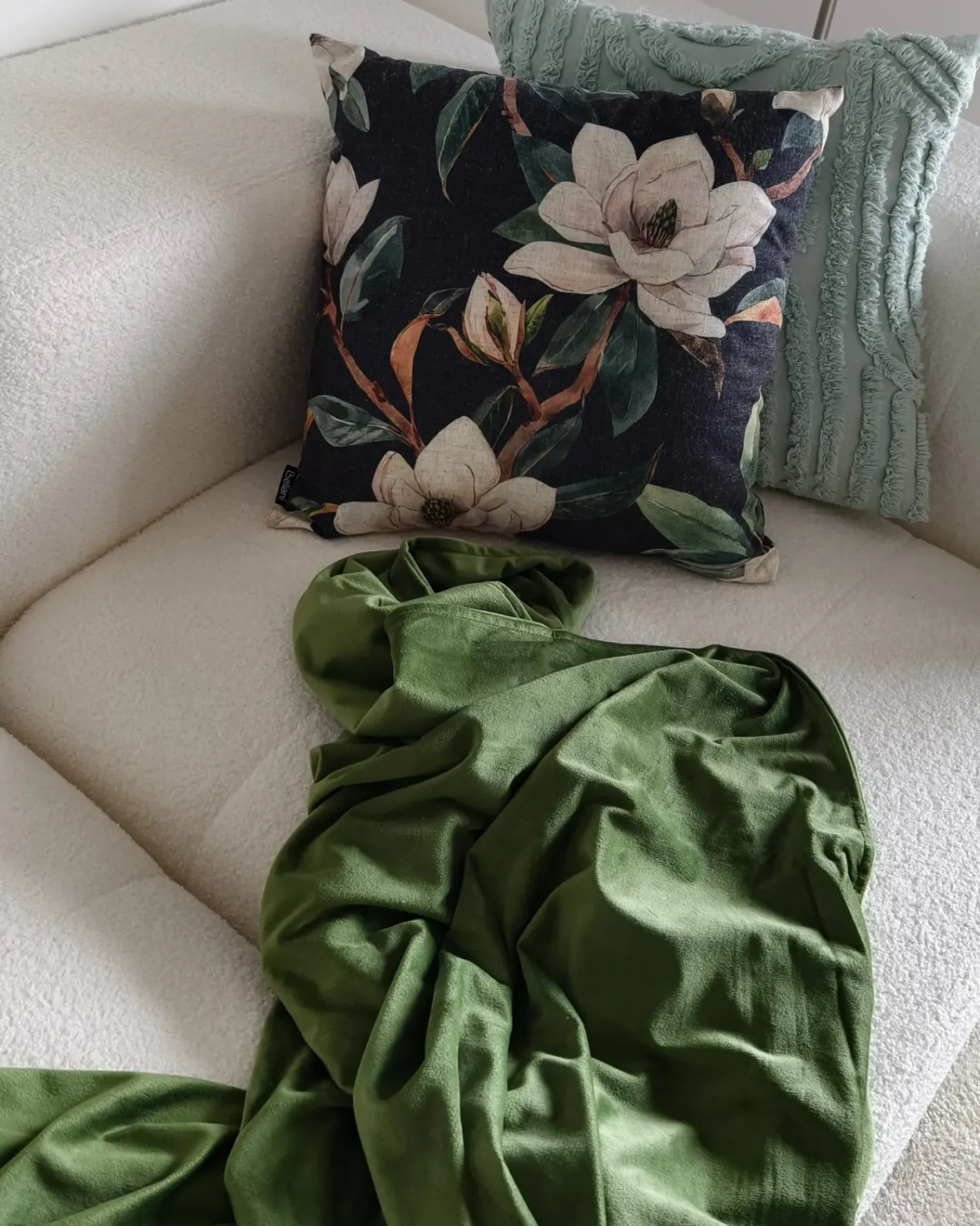 New Beliani Fodera per coperta ponderata 800 RHEA scuro Verde
