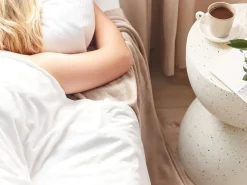 Clearance Beliani Fodera per coperta ponderata 1000 RHEA Bianco