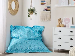 Outlet Beliani Fodera per Poltrona Sacco FUZZY 180 cm 140 cm Azzurro Blu