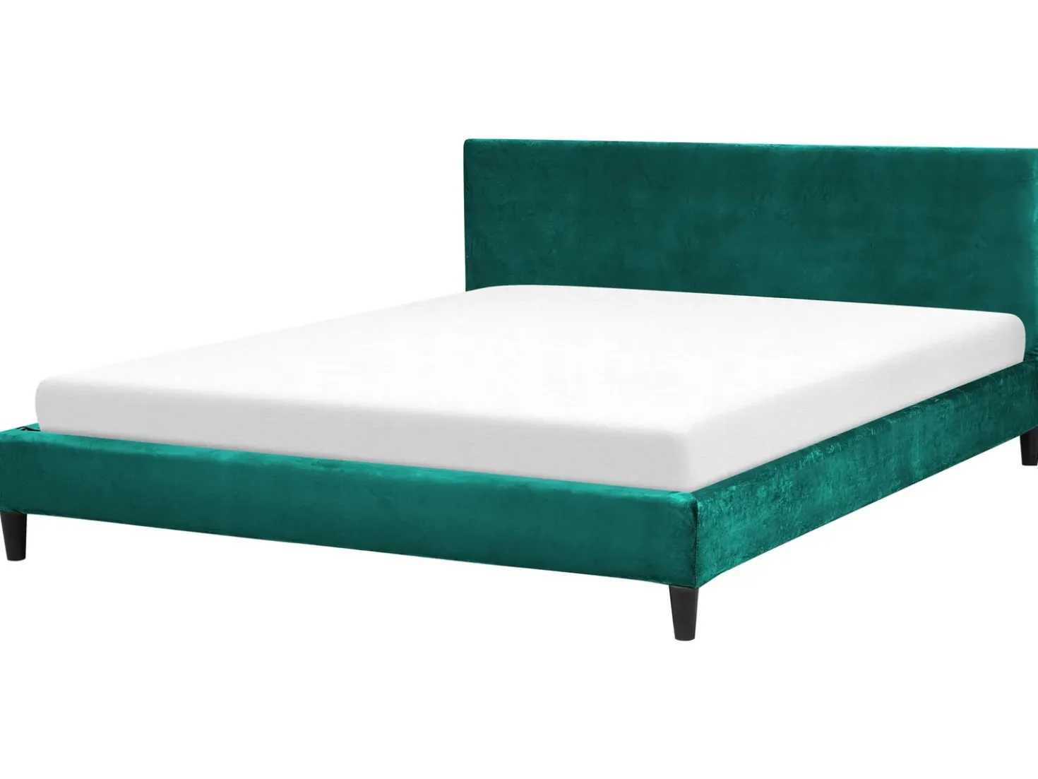 Fodera per struttura letto Velluto FITOU 180 x 200 cm Verde smeraldo