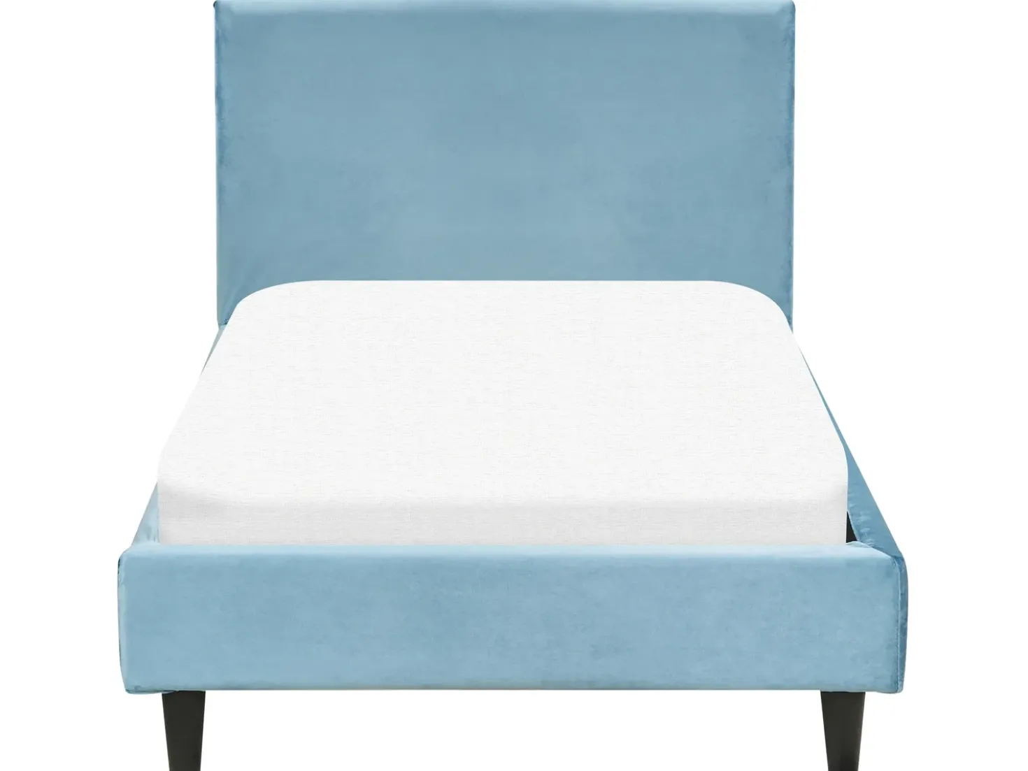 Fodera per struttura letto Velluto FITOU 90 x 200 cm Azzurro