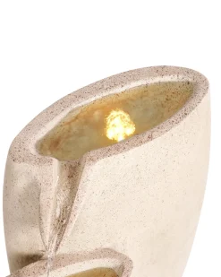 New Beliani Fontana da giardino ARKLE LED Beige