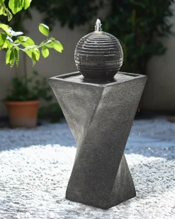 Sale Beliani Fontana da giardino LED ACQUACHETA grafite Grigio