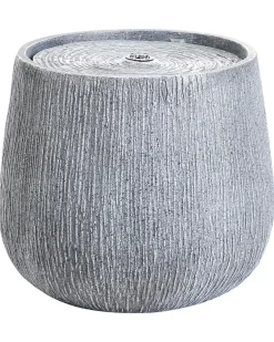 New Beliani Fontana da giardino LED CASCATA Grigio