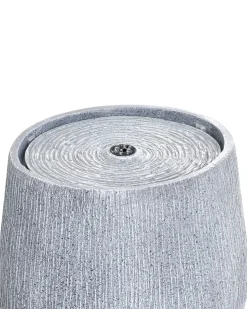 New Beliani Fontana da giardino LED CASCATA Grigio