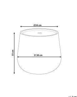 New Beliani Fontana da giardino LED CASCATA Grigio