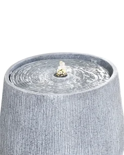 New Beliani Fontana da giardino LED CASCATA Grigio