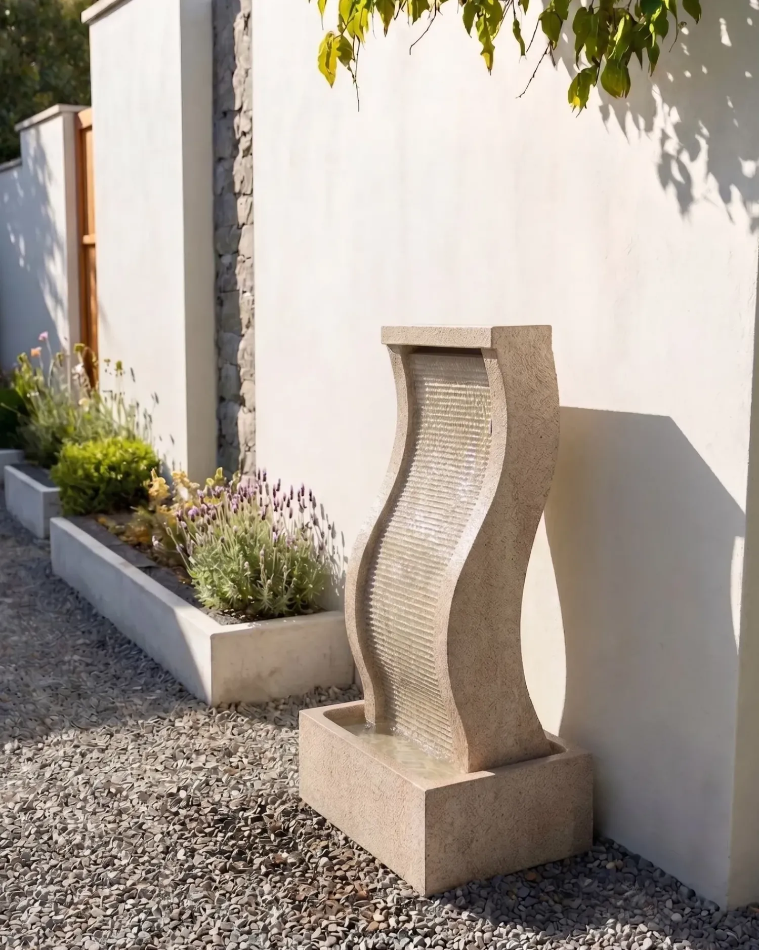 Best Beliani Fontana da giardino LED FORMIGA Beige