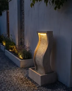 Best Beliani Fontana da giardino LED FORMIGA Beige