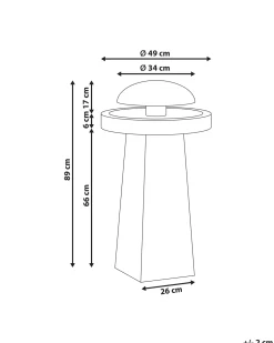 Outlet Beliani Fontana da giardino LED HUNLEN Beige