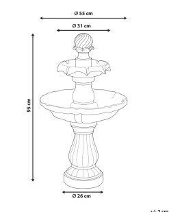 Best Beliani Fontana da giardino LIMBARA chiaro Beige
