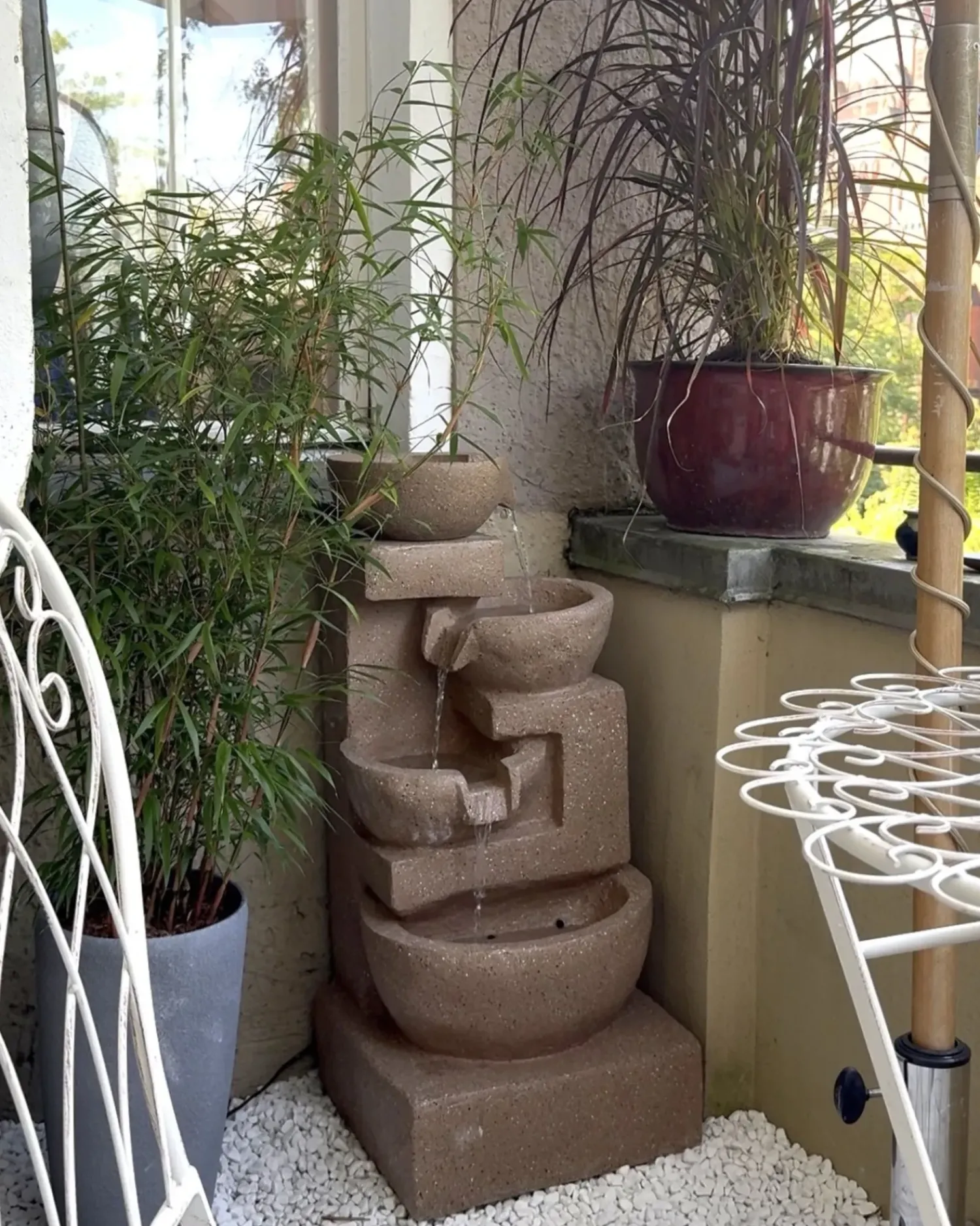 Clearance Beliani Fontana da giardino VALLESINELLA chiaro Marrone