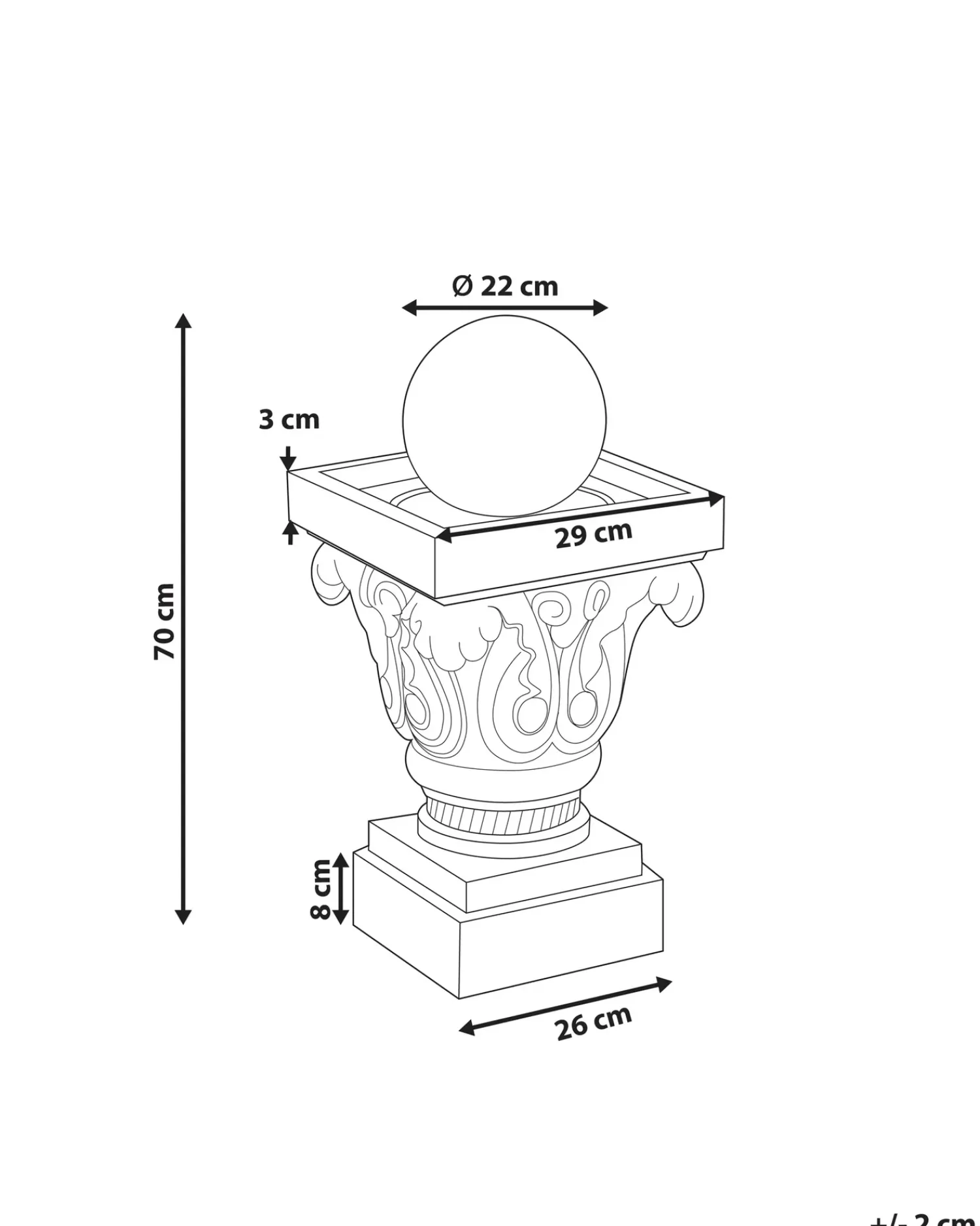 Online Beliani Fontana da giardino VELINO Beige