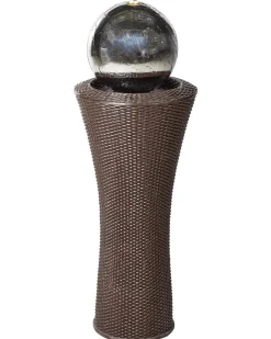 New Beliani Fontana da giardino ZENYATTA LED Marrone