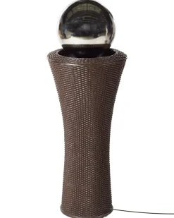 New Beliani Fontana da giardino ZENYATTA LED Marrone