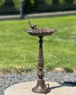 Best Beliani Fontana per uccelli BLACKBIRD Marrone