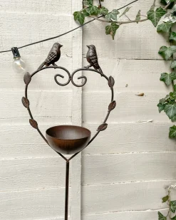 Beliani Fontana per uccelli SPARROW Marrone