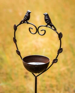 Beliani Fontana per uccelli SPARROW Marrone